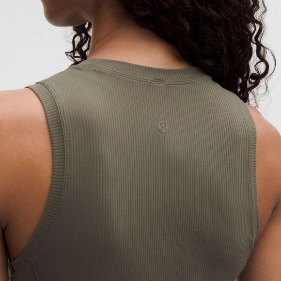 NWOT Lululemon All Aligned Midi Dress, Sz 6, Army Green - Picture 4 of 8